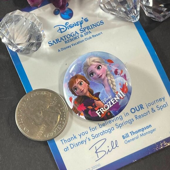 Frozen 2 Disney Lapel Pin Saratoga Springs Resort Elsa Ana Pin Brooch Button Pin - Picture 2 of 5